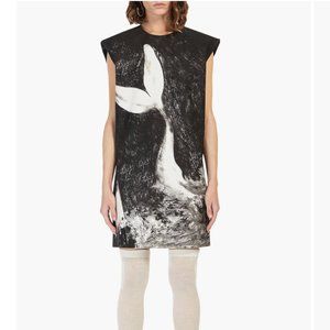Ravello Whale Graphic Stretch Cotton Shift Dress